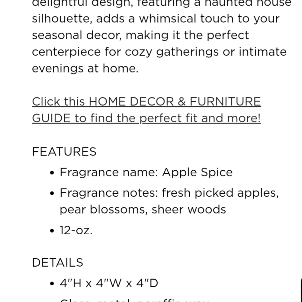 Celebrate Together Apple Spice Haunted House Candle - Picture 4 of 4